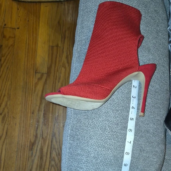 Steve Madden Red Open-Toe Heels - Picture 5 of 6